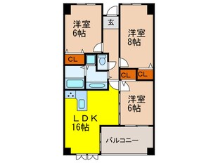 サンライズ緑丘の物件間取画像